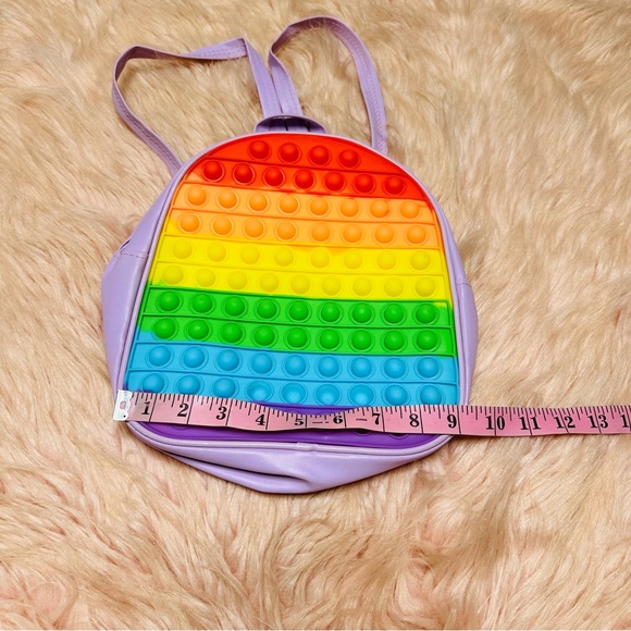 Lavender Rainbow Pop Fidget Backpack Clean! - Picture 4 of 5